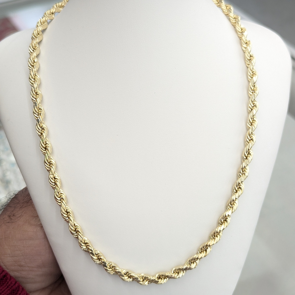 10kt Real Gold Rope Chain 55mm 18 Inches 1239$